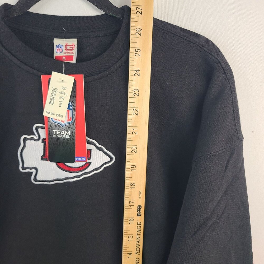 NEW Kansas City Chiefs Black & Red NFL Ultra Game Crewneck Sweatshirt Sz M - Picture 6 of 6